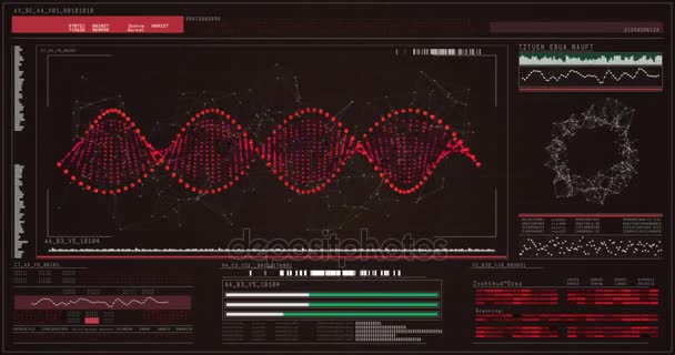 Digital generierte dna-Struktur — Stockvideo