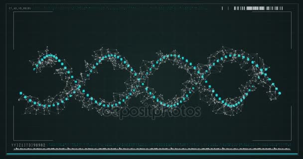 Digitally generated dna structure — Stock Video