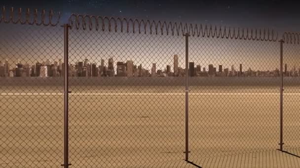 Modern şehir için kavramsal sınırları animasyon — Stok video