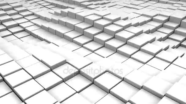 波状のパターンで移動する白いブロック — ストック動画