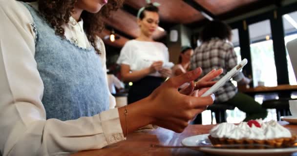 Mujer usando tableta digital — Vídeos de Stock