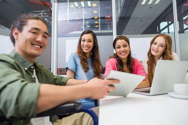 Portrait of smiling executives in conference room — Stock Photo, Image