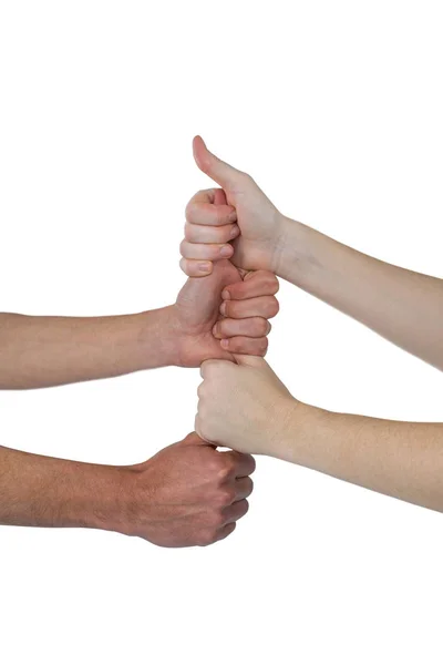 People stacking their fists — Stock Photo, Image