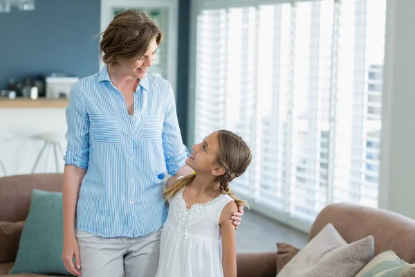Mother and daughter interacting with each other — Stock Photo, Image