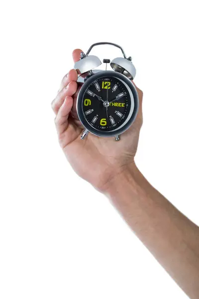 Işadamı holding çalar saat — Stok fotoğraf
