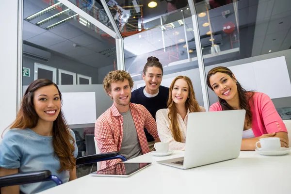 Portrait of smiling executives in conference room — Stock Photo, Image