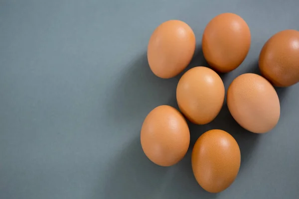 Huevos marrones sobre fondo gris — Foto de Stock