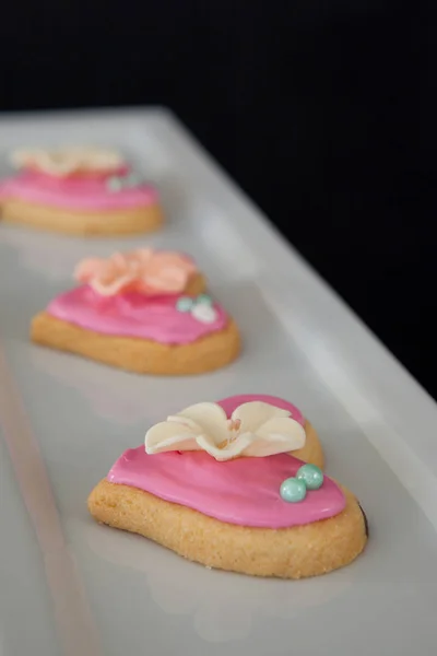 Biscoitos de forma de coração de gengibre — Fotografia de Stock