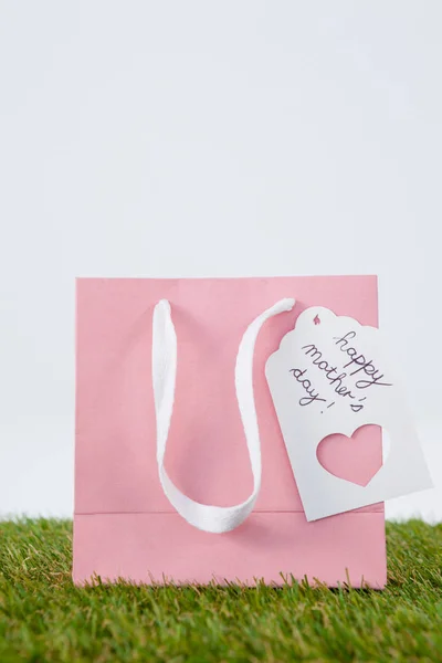 Tarjeta feliz día de las madres en bolsa de papel —  Fotos de Stock