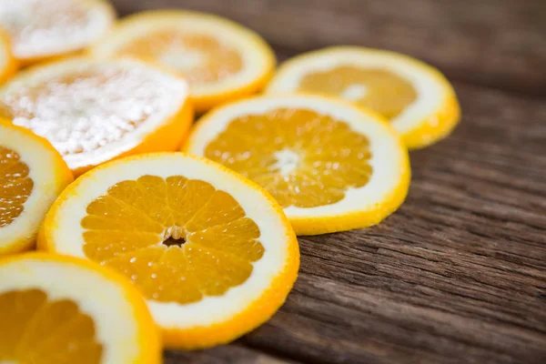 Fatias de laranja close-up — Fotografia de Stock