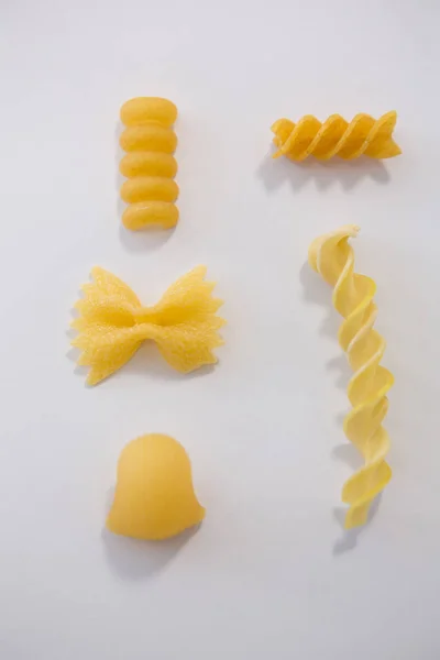 Various pasta on white background — Stock Photo, Image