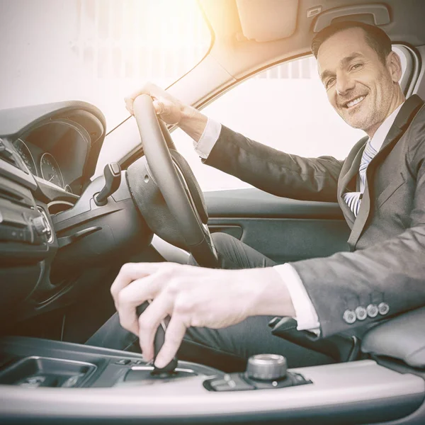 Homem carro de condução — Fotografia de Stock