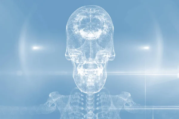 Skull and brain graphic — Stock Photo, Image