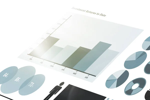 Composite image of charts and graphics — Stock Photo, Image