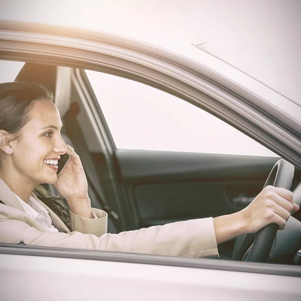 女性の運転車 — ストック写真