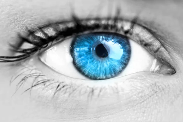 Kvinnliga blå ljusa ögon — Stockfoto