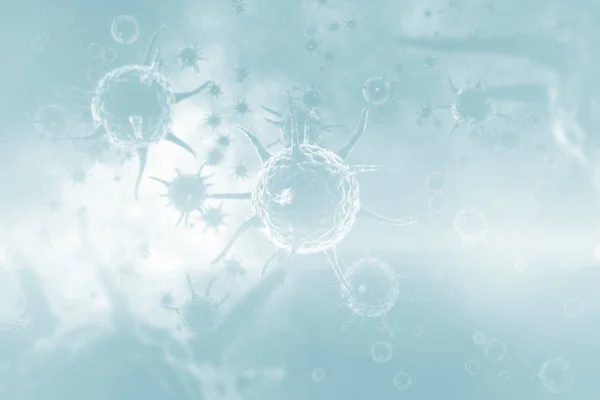 Imagen digital del virus azul — Foto de Stock
