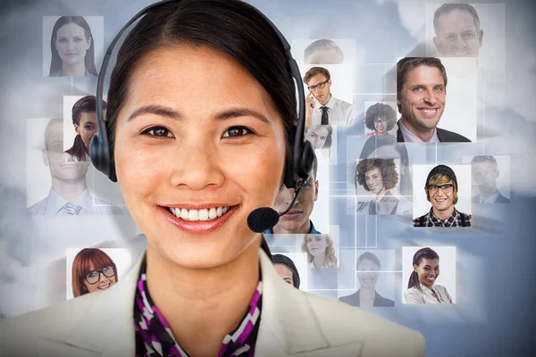 Attractive female engineer smiling at camera — Stock Photo, Image