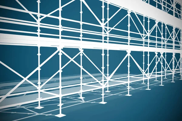 Строительство решетчатого моста — стоковое фото