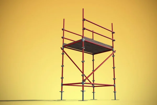 Samengestelde afbeelding van 3D-afbeelding van rode scaffold frame — Stockfoto