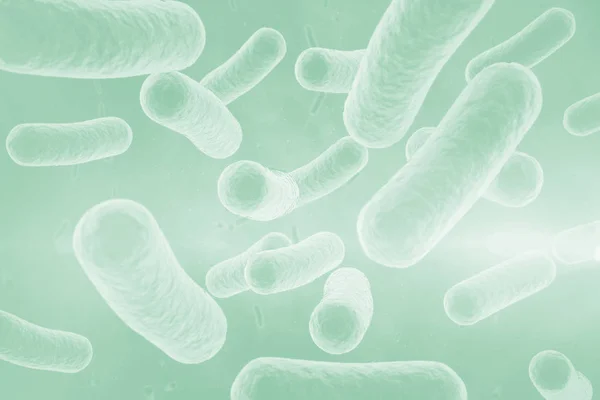 Structures bactériennes sur vert — Photo