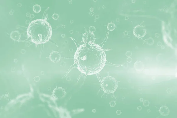 Afbeelding van het groene virus — Stockfoto
