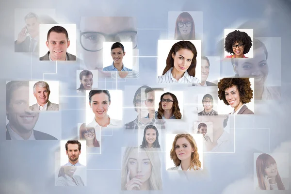 Composite image of connection between people — Stock Photo, Image