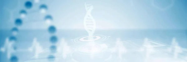 Valaistu äänenvoimakkuuden säädin DNA:lla — kuvapankkivalokuva