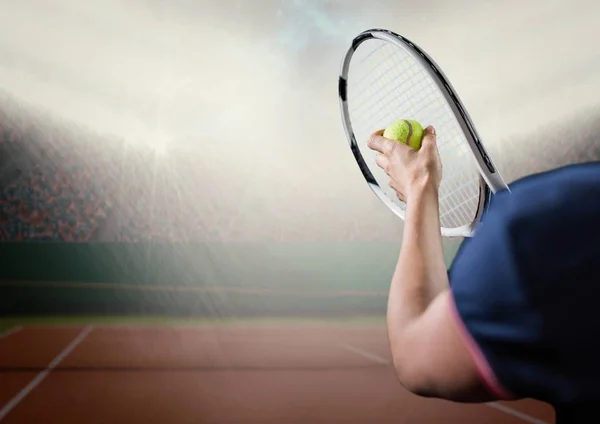 Tennisspelare i stadium — Stockfoto