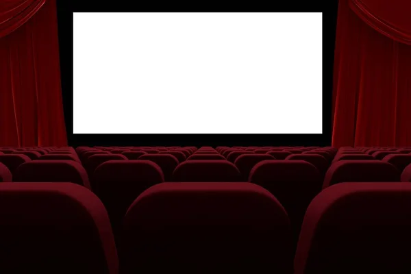 3d cine con pantalla en blanco —  Fotos de Stock