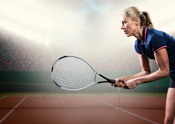 Tenista con raqueta —  Fotos de Stock