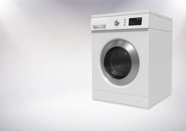Wasmachine tegen de grijze achtergrond — Stockfoto