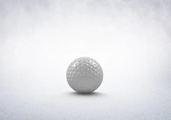 Palla da golf 3D con sfondo bianco — Foto Stock