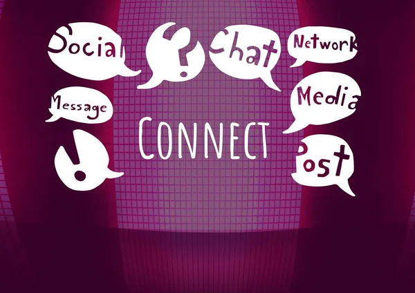 Connect text with drawings graphics — Stock Photo, Image