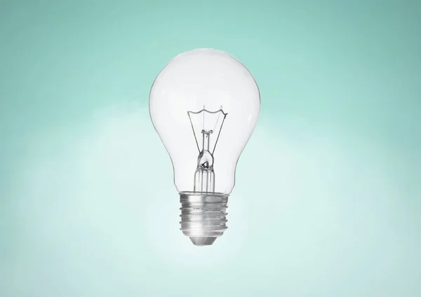 Light bulb against turqouise background — Stock Photo, Image