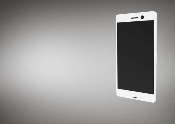 Telefone 3D contra fundo cinza — Fotografia de Stock