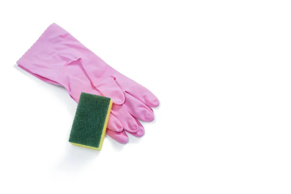 Close up of gloves with sponge — Stock Photo, Image