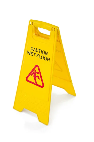 Close up of wet floor sigh board — Stock Photo, Image