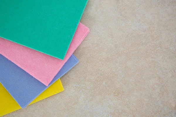 Close-up of colorful wipe pads — Stock Photo, Image