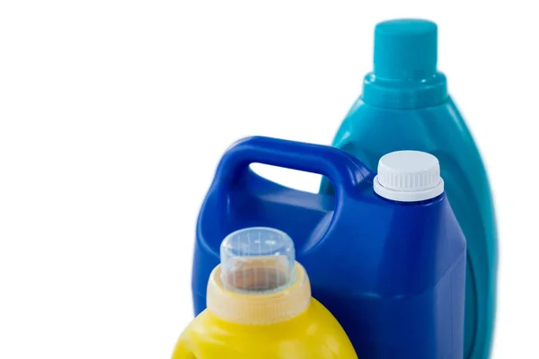 High angle view of chemical bottles — Stock Photo, Image