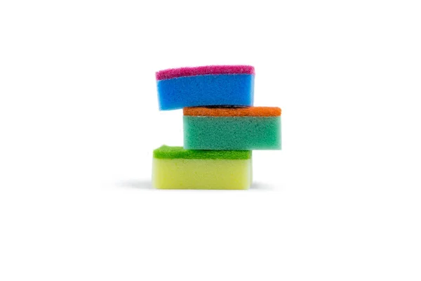 Stack of colorful sponge — Stock Photo, Image