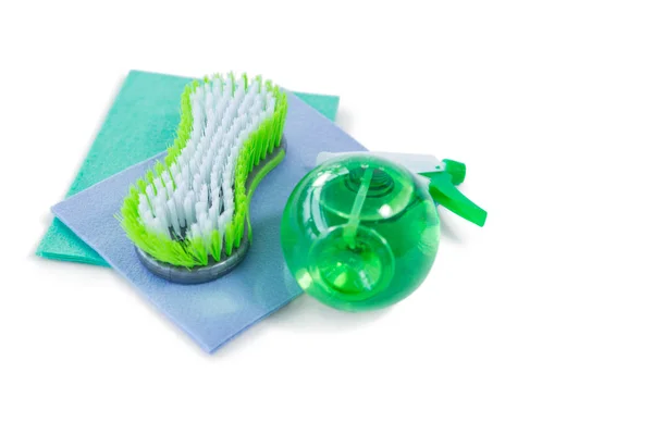 Brosse et vaporisateur avec tampon essuie-glace — Photo