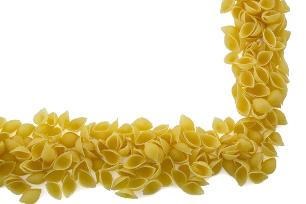 Pasta auf weißem Hintergrund — Stockfoto