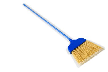 Close-up of long handle broom clipart