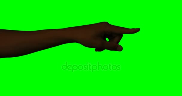 Hand of woman pointing — Stock Video