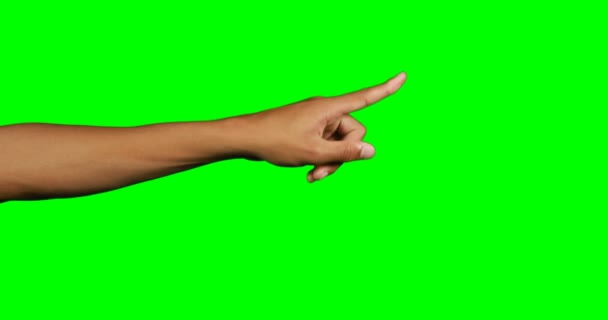 Mão fingindo usar uma tela invisível — Vídeo de Stock