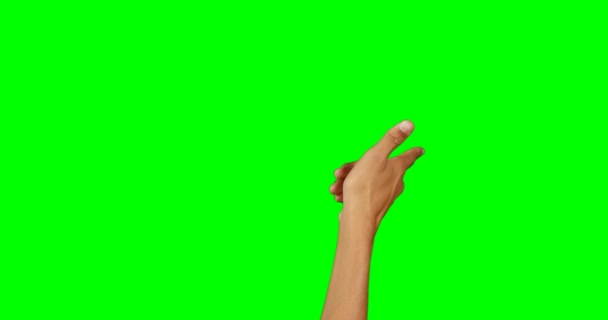 Hand pretending to use an invisible screen — Stock Video