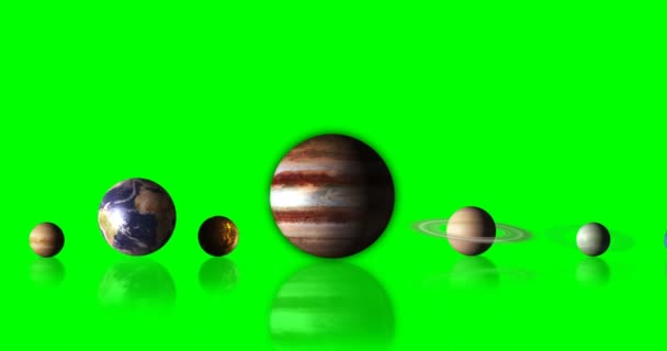 Sistema solar con planetas — Vídeo de stock