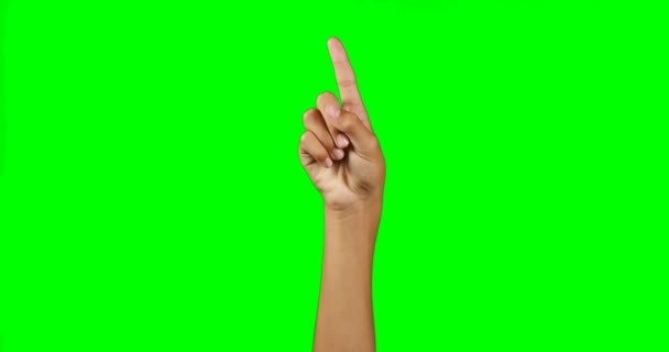 Hands pretending to use an invisible screen — Stock Video