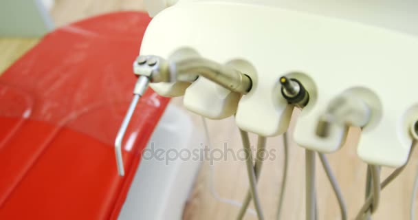 Close-up of dental tools and equipments — Stock Video